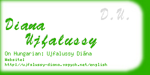 diana ujfalussy business card